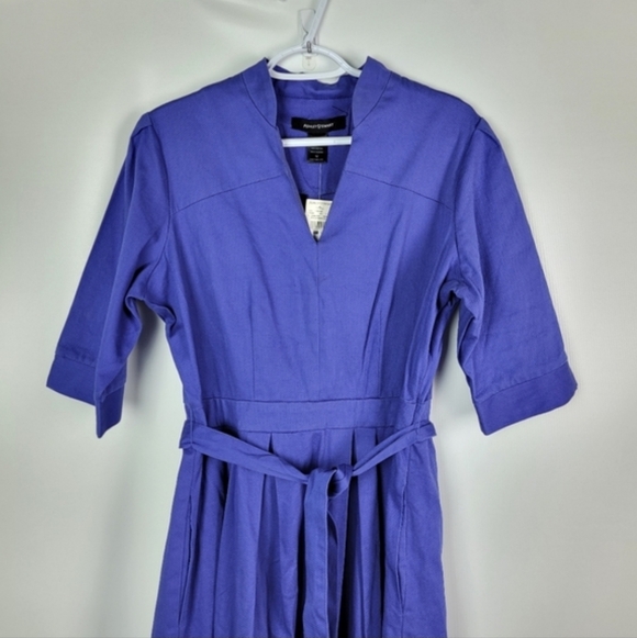 Ashley Stewart 100% Cotton Dress With Full Skirt Sz 12 NWOT - Picture 4 of 15